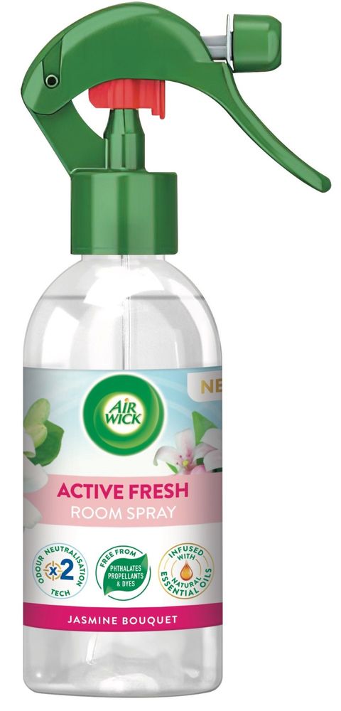 Air wick Active Fresh osviežovač vzduchu v spreji - Jazmínové kvety 237 ml